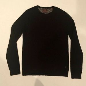 Scotch & Soda Black Fuzzy Sweater